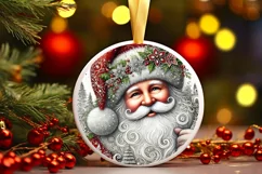 Round Christmas Ornament Sublimation|Clipart Product Image 2