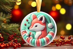 Round Christmas Ornament Sublimation|Clipart Product Image 2