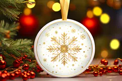 Round Christmass Ornament PNG Product Image 1