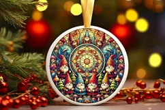Round Christmas Ornament Sublimation|Clipart Product Image 2