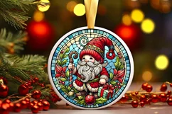 Round Christmas Ornament Sublimation|Clipart Product Image 2