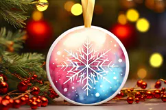 Round Christmass Ornament PNG Product Image 1