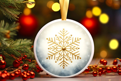 Round Christmass Ornament PNG Product Image 1