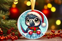 Round Christmas Ornament Sublimation|Clipart Product Image 1