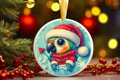 Round Christmas Ornament Sublimation|Clipart Product Image 1