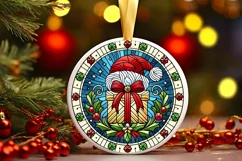 Round Christmas Ornament Sublimation|Clipart Product Image 1