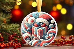 Round Christmas Ornament Sublimation|Clipart Product Image 2