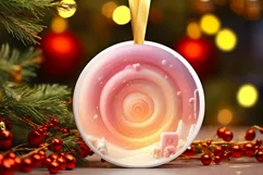 Molten Candy Christmass Scene Sublimation PNG Product Image 1