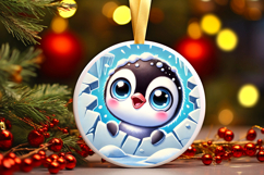Round Christmass Ornament PNG Product Image 1