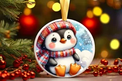 Winter Clothes Baby Penguin Ornament Sublimation PNG Product Image 3