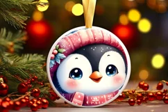 Winter Clothes Baby Penguin Ornament Sublimation PNG Product Image 3