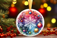 Round Christmass Ornament PNG Product Image 1