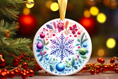 Round Christmass Ornament PNG Product Image 1