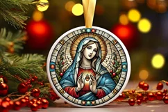 Round Christmas Ornament Sublimation|Clipart Product Image 2