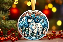 Round Christmas Ornament Sublimation|Clipart Product Image 2
