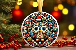 Round Christmas Ornament Sublimation|Clipart Product Image 1