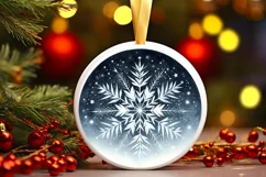 Round Christmas Ornament Sublimation|Clipart Product Image 3