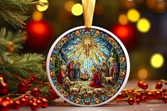 Round Christmas Ornament Sublimation|Clipart Product Image 1