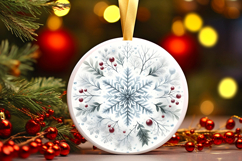 Round Christmass Ornament PNG Product Image 1