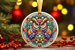 Round Christmas Ornament Sublimation|Clipart Product Image 2