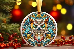 Round Christmas Ornament Sublimation|Clipart Product Image 2
