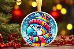 Round Christmas Ornament Sublimation|Clipart Product Image 2