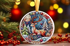 Round Christmas Ornament Sublimation|Clipart Product Image 1