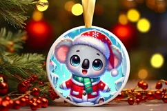 Round Christmas Ornament Sublimation|Clipart Product Image 1