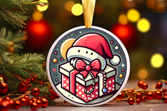 Round Christmass Ornament PNG Product Image 1