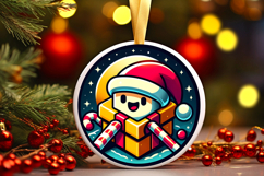 Round Christmass Ornament PNG Product Image 1