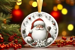 Round Christmas Ornament Sublimation|Clipart Product Image 1