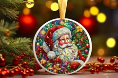 Round Christmas Ornament Sublimation|Clipart Product Image 1