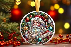 Round Christmas Ornament Sublimation|Clipart Product Image 1
