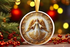 Round Christmas Ornament Sublimation|Clipart Product Image 2