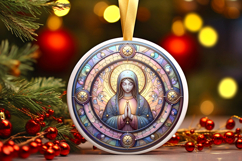 Round Christmass Ornament PNG Product Image 1