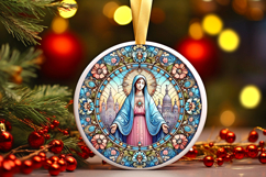 Round Christmass Ornament PNG Product Image 1