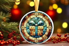 Round Christmas Ornament Sublimation|Clipart Product Image 2