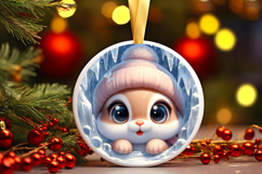 Round Christmass Ornament PNG Product Image 1
