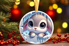 Round Christmas Ornament Sublimation|Clipart Product Image 2