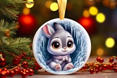 Round Christmas Ornament Sublimation|Clipart Product Image 1