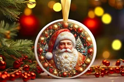 Round Christmas Ornament Sublimation|Clipart Product Image 2