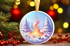 Winter Molten Candy Scene Sublimation PNG Product Image 1