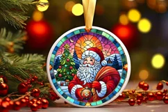 Round Christmas Ornament Sublimation|Clipart Product Image 2