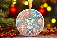 Round Christmas Ornament Sublimation|Clipart Product Image 2