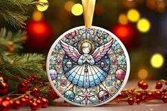 Round Christmas Ornament Sublimation|Clipart Product Image 1