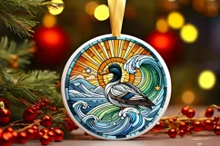 Round Christmas Ornament Sublimation|Clipart Product Image 2