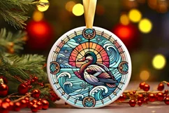 Round Christmas Ornament Sublimation|Clipart Product Image 2