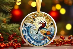 Round Christmas Ornament Sublimation|Clipart Product Image 2
