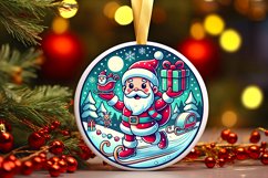 Round Christmas Ornament Sublimation|Clipart Product Image 1