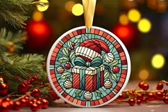 Round Christmas Ornament Sublimation|Clipart Product Image 2